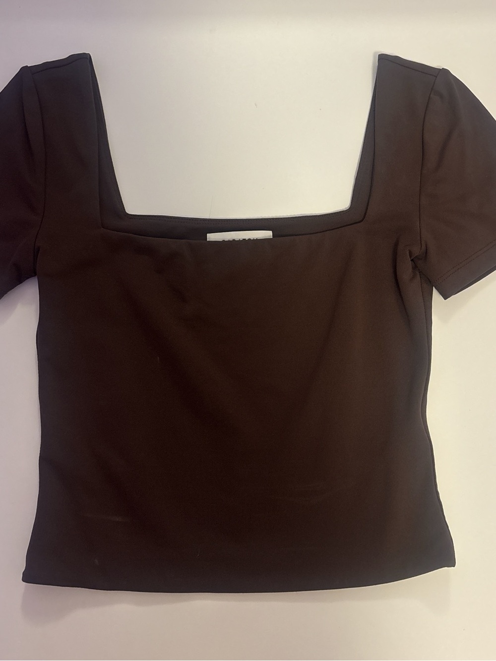 Aritzia Square Neck Crop Top - Brown